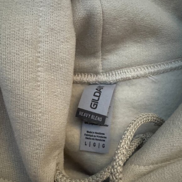 Minimalist Floral Hoodie, Line Art Flowers - Size L - Picture 3 of 4